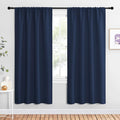 NICETOWN Navy Blue Blackout Curtains for Living Room - Triple Weave Home Decoration Thermal Insulated Solid Rod Pocket Blackout Drapes…