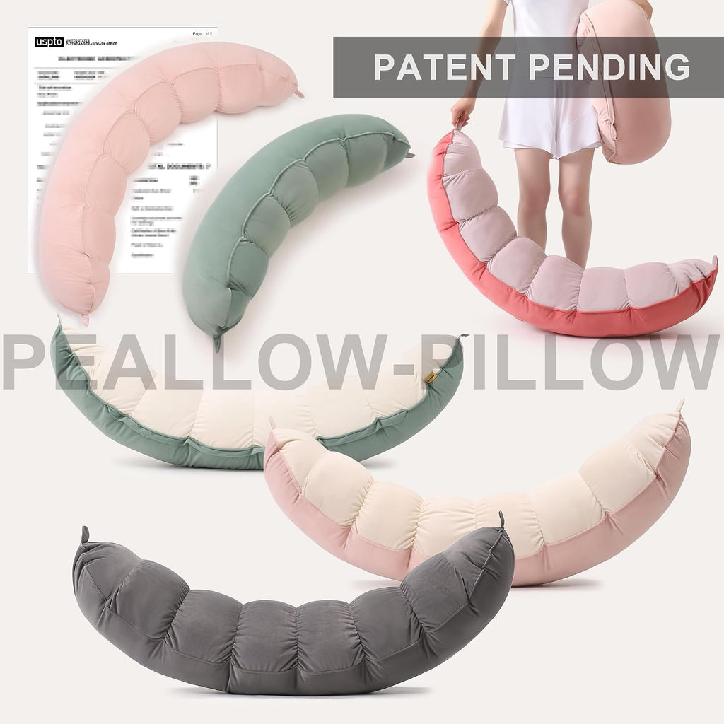 Peallow(Pat. Pend) – Long Round Body Pillow for Adults, Bolster Pillow for Sleeping, Soft and Supportive Pillow for Sleeping & Lumbar…