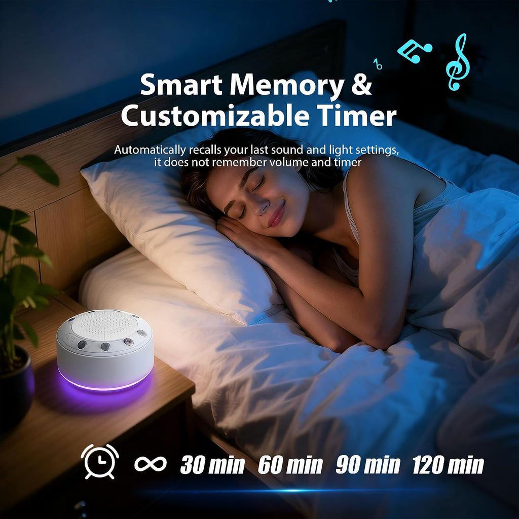 Auvoda S318 Sound Machine, White Noise Sound Machine for Sleep, Baby, Kids, Adults, Home, Office, Travel, Portable, 25 Non-Looping Sounds,…