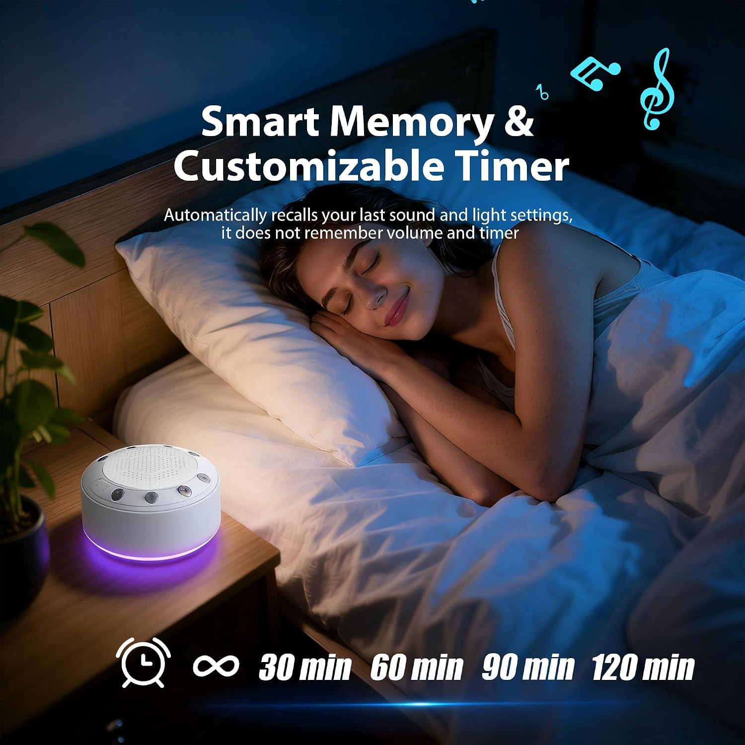Auvoda S318 Sound Machine, White Noise Sound Machine for Sleep, Baby, Kids, Adults, Home, Office, Travel, Portable, 25 Non-Looping Sounds,…