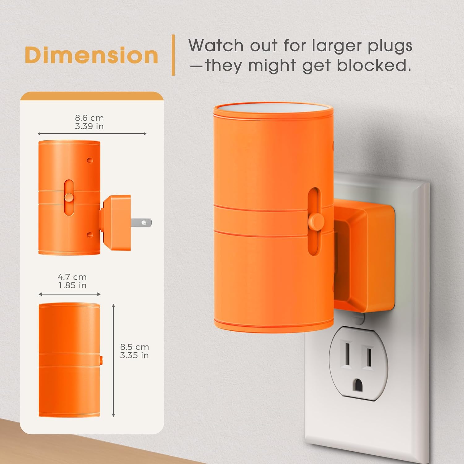 Briignite Night Lights Plug into Wall, Modern LED Night Light Plug in, Dusk to Dawn Sensor, Soft White 3000K, 0-100LM Adjustable…