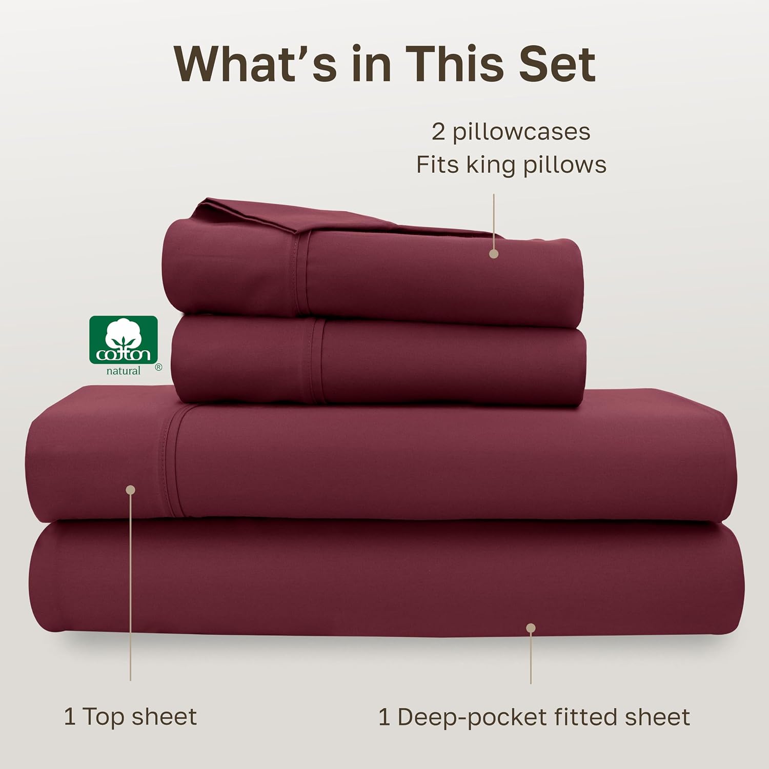 CaliforniaDesignDen CALIFORNIA DESIGN DEN Soft 100% Cotton King Size Bed Sheets Set, 400 Thread Count Good Housekeeping Award Winner, Silky…