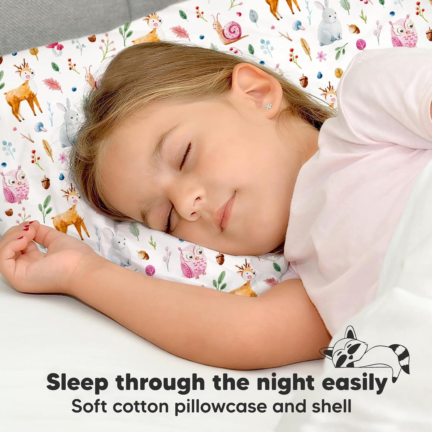 Toddler Pillow with Pillowcase - 13x18 My Little Dreamy Kids Travel Bed Pillows for Sleeping, Organic Cotton Small Pillowcase, Soft &…