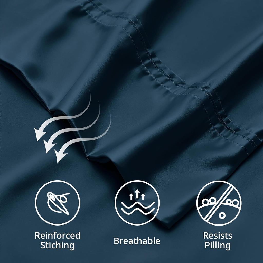 Krimano Queen Pillow Cases, Derived from Bamboo Viscose, Cooling Pillowcases, Breathable & Wicking Pillow Covers for Hot Sleepers, Envelope…