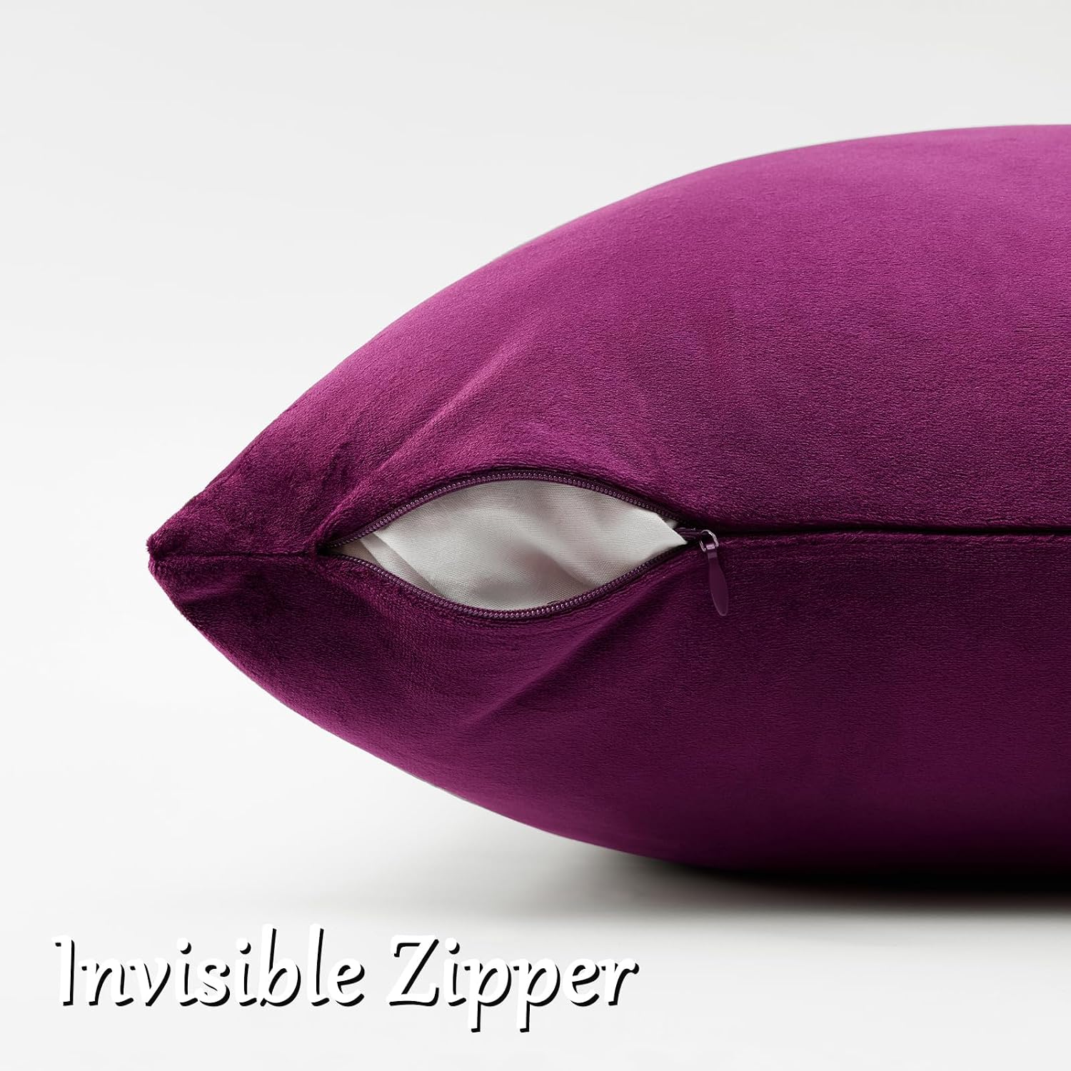 GIGIZAZAFocusingonhomedecoration GIGIZAZA Decorative Throw Pillow Covers 26x26, Set of 2 Purple Square Couch Pillow Covers, Velvet Sofa Boho…