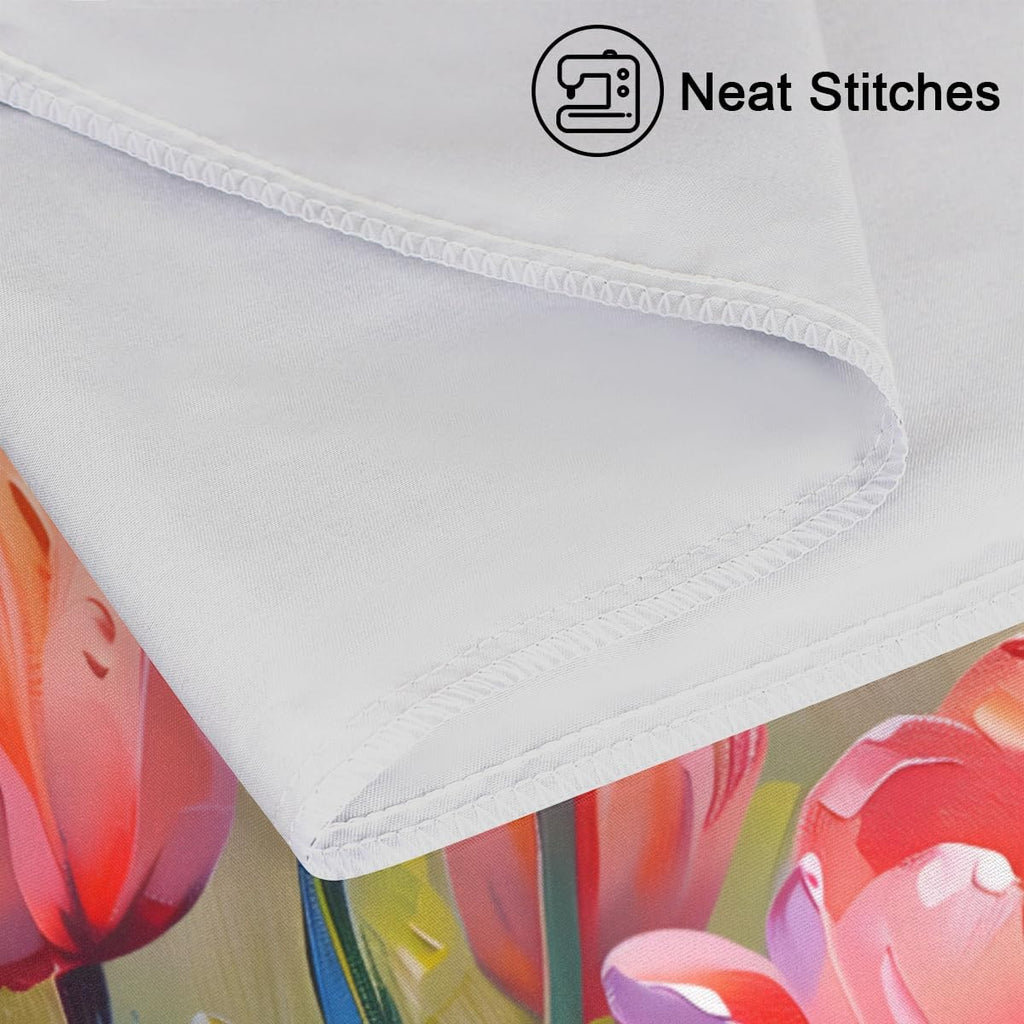 Beautiful Tulip Flower Satin Silk Pillowcase for Hair and Skin Pillow Cases Standard Size Soft Silk Pillow Case with Envelope Closure…