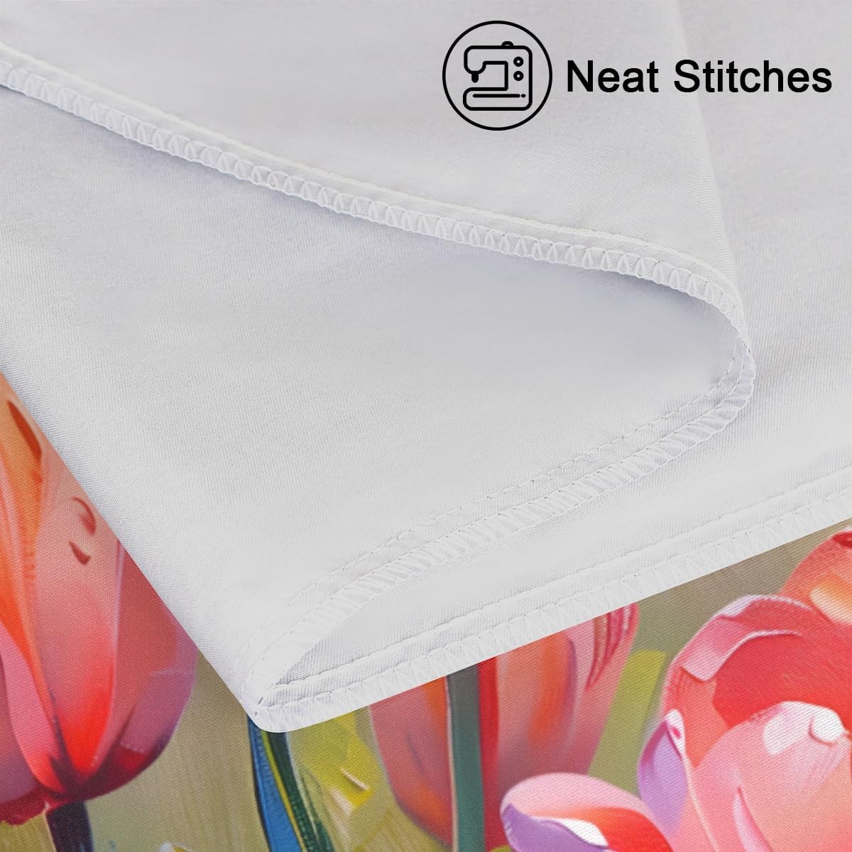 Beautiful Tulip Flower Satin Silk Pillowcase for Hair and Skin Pillow Cases Standard Size Soft Silk Pillow Case with Envelope Closure…