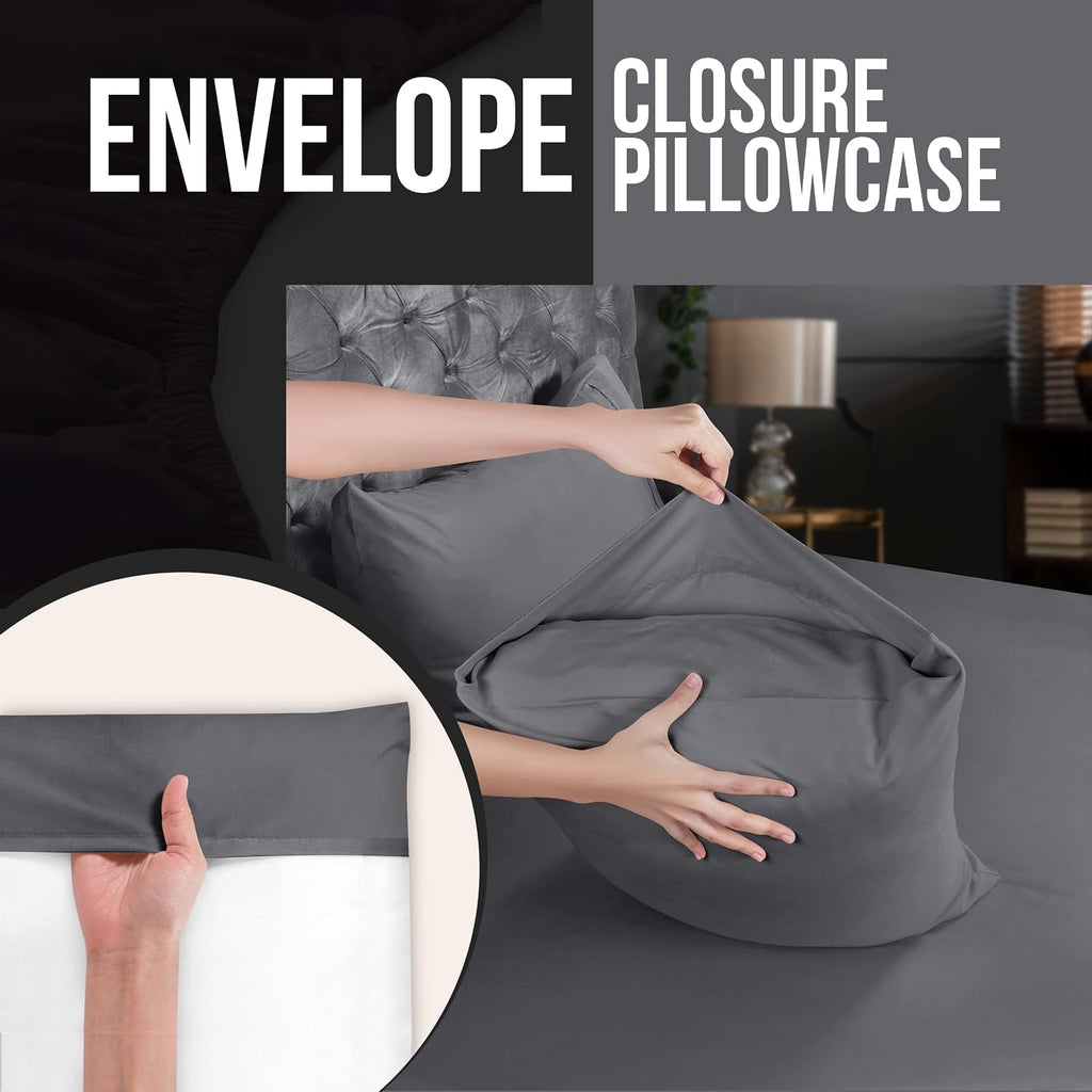 Utopiabedding Utopia Bedding Queen Pillow Cases - 12 Pack - Envelope Closure - Soft Brushed Microfiber Fabric - Shrinkage and Fade Resistan…
