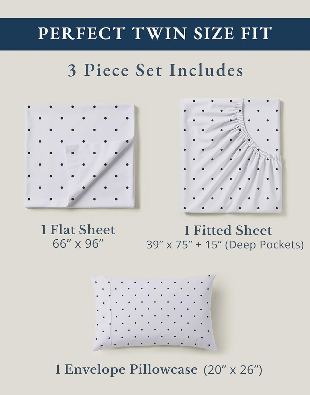 LaneLinen LANE LINEN 100% Organic Cotton Twin Sheets Set - 3 PC Bedding Sheets & Pillowcases - Breathable & Cooling Bed Sheets - Deep Pocke…
