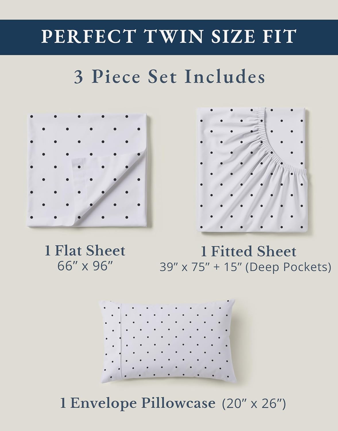 LaneLinen LANE LINEN 100% Organic Cotton Twin Sheets Set - 3 PC Bedding Sheets & Pillowcases - Breathable & Cooling Bed Sheets - Deep Pocke…