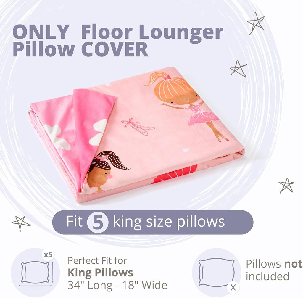 Butterfly Craze Floor Pillow Case - Transforms into Floor Bed & Sleep Mat - Ground Seating & Studio Apartment Essentials - Portable Guest…