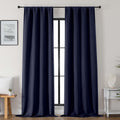 Gwine Navy Blue Blackout Curtains for Bedroom 96 Inch Length, Room Darkening Energy Saving Black Out Curtains for Living Room, Window…