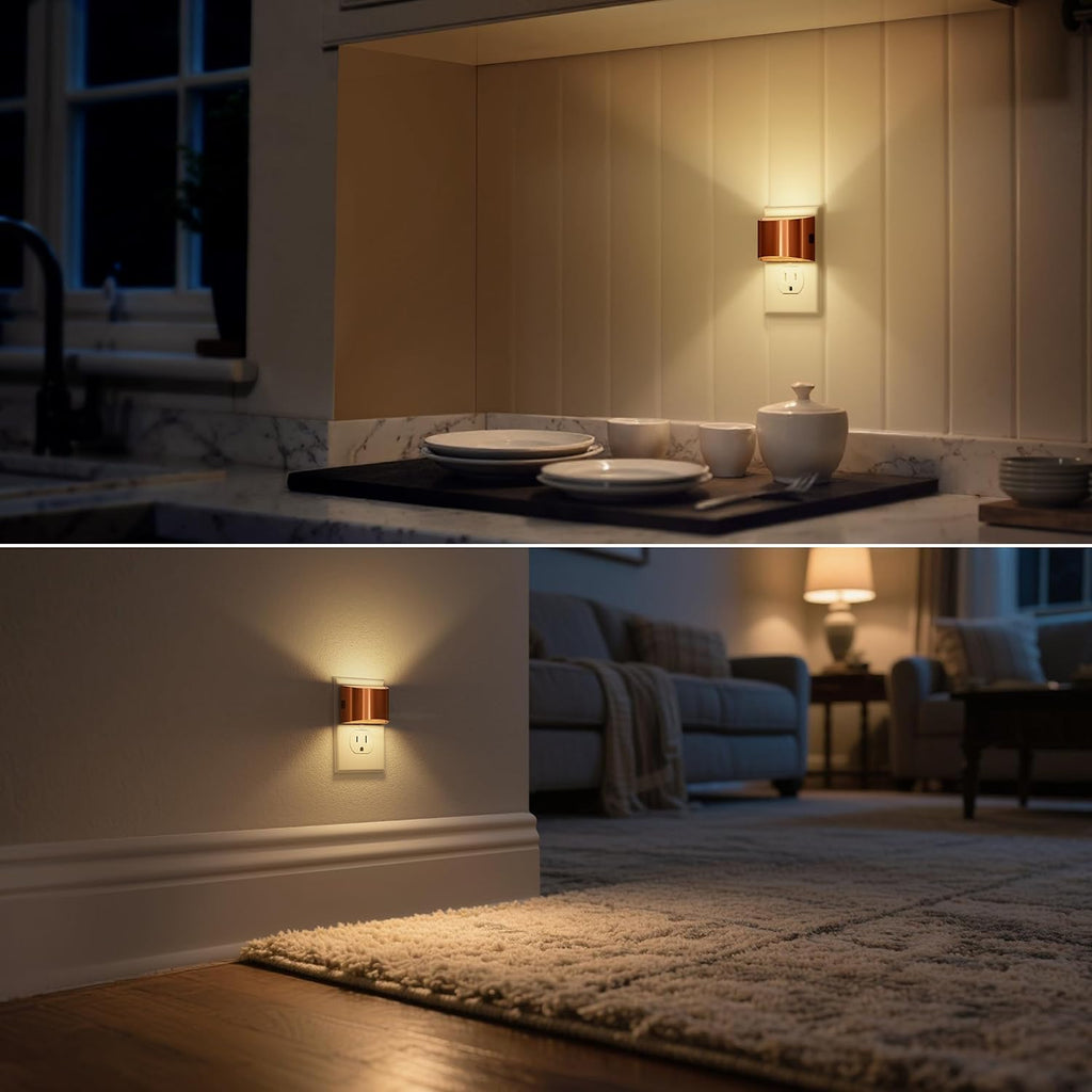 DORESshop LED Night Light[2 Pack], Night Lights Plug into Wall, 3 Level Brightness Adjustable Plug in Night Light, Dusk to Dawn Sensor…