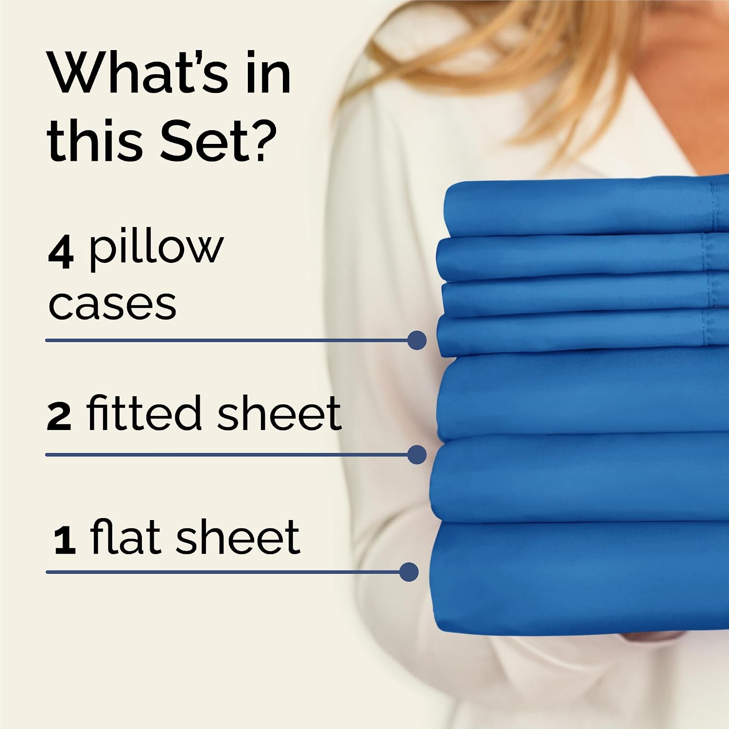 Split King 7 Piece Sheet Set - Comfy, Breathable & Cooling - Soft Hotel Luxury Bedding for Women, Men, Kids, Teens & Children - 1 Flat &…