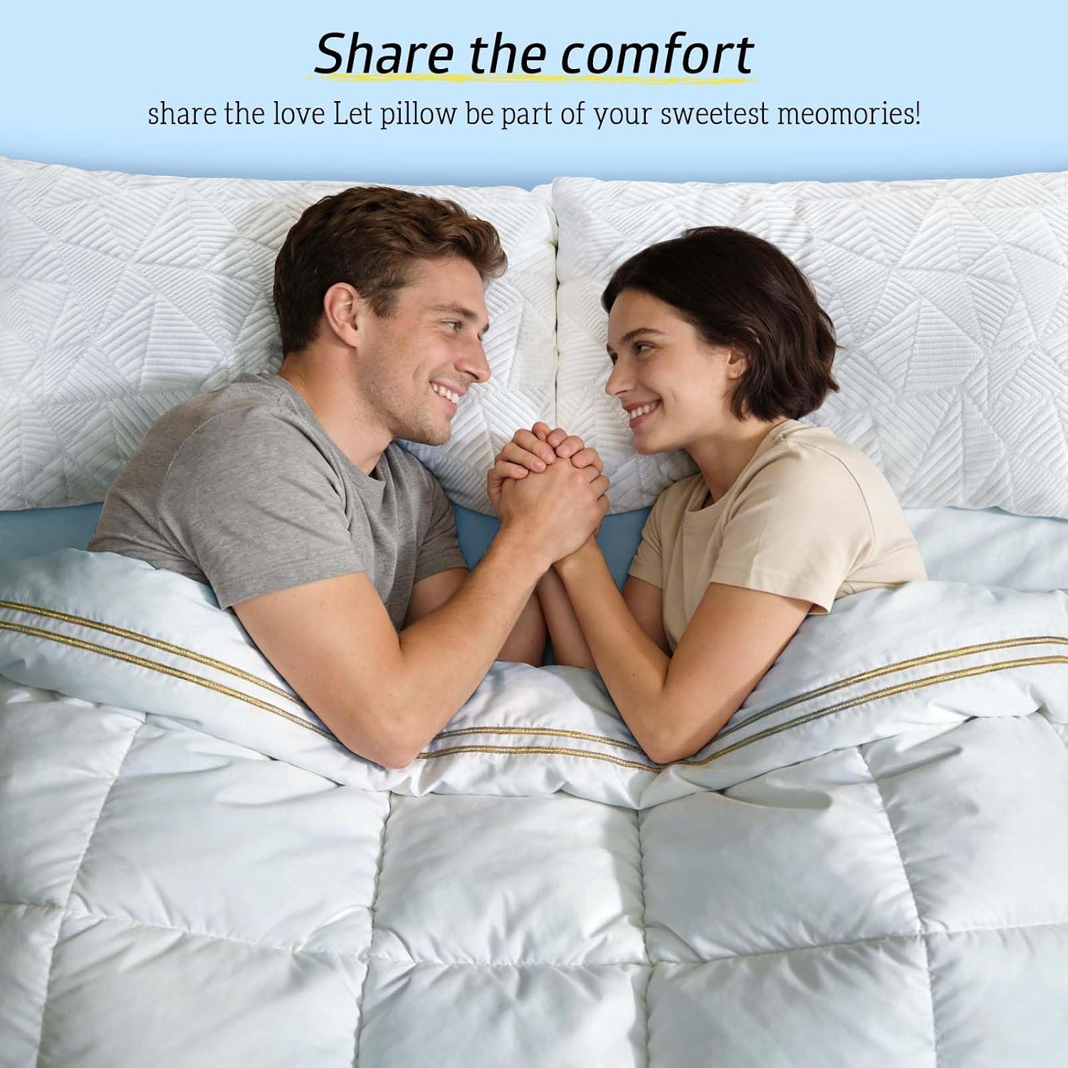 BETU Cooling Pillows Queen Size Set of 2, Shredded Memory Foam Pillows Cool for Hot Sleepers, Adjustable Firm Soft Support Bed Pillows…