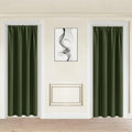Jiuzhen Blackout Doorway Curtains 80 inch Length - 2 Panels Thermal Insulated Privacy Soundproof Rod Pocket Closet Door Curtains Room Divid…