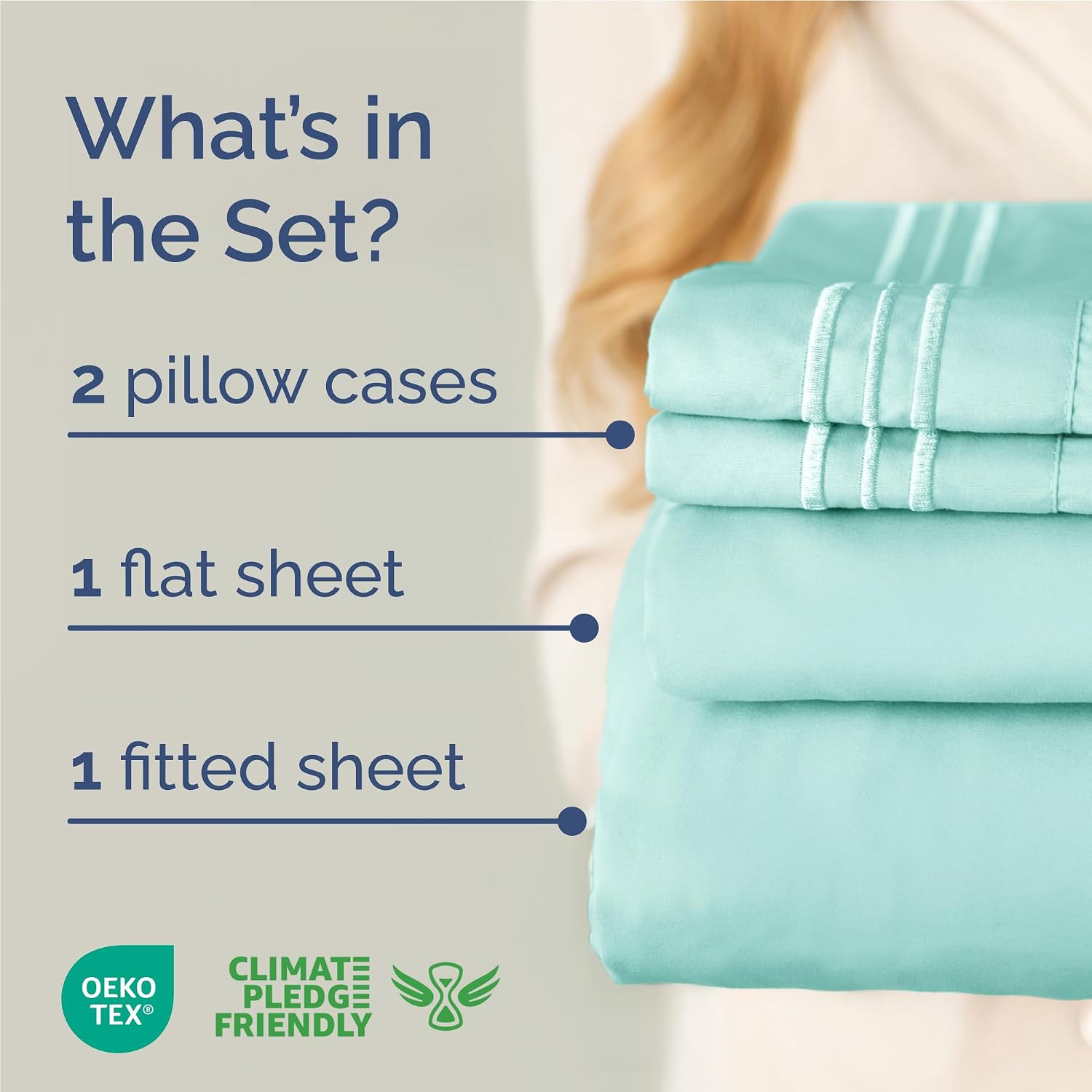 Full Size 4 Piece Sheet Set - Comfy Breathable & Cooling Sheets - Hotel Luxury Bed Sheets for Women & Men - Deep Pockets, Easy-Fit, Extra…