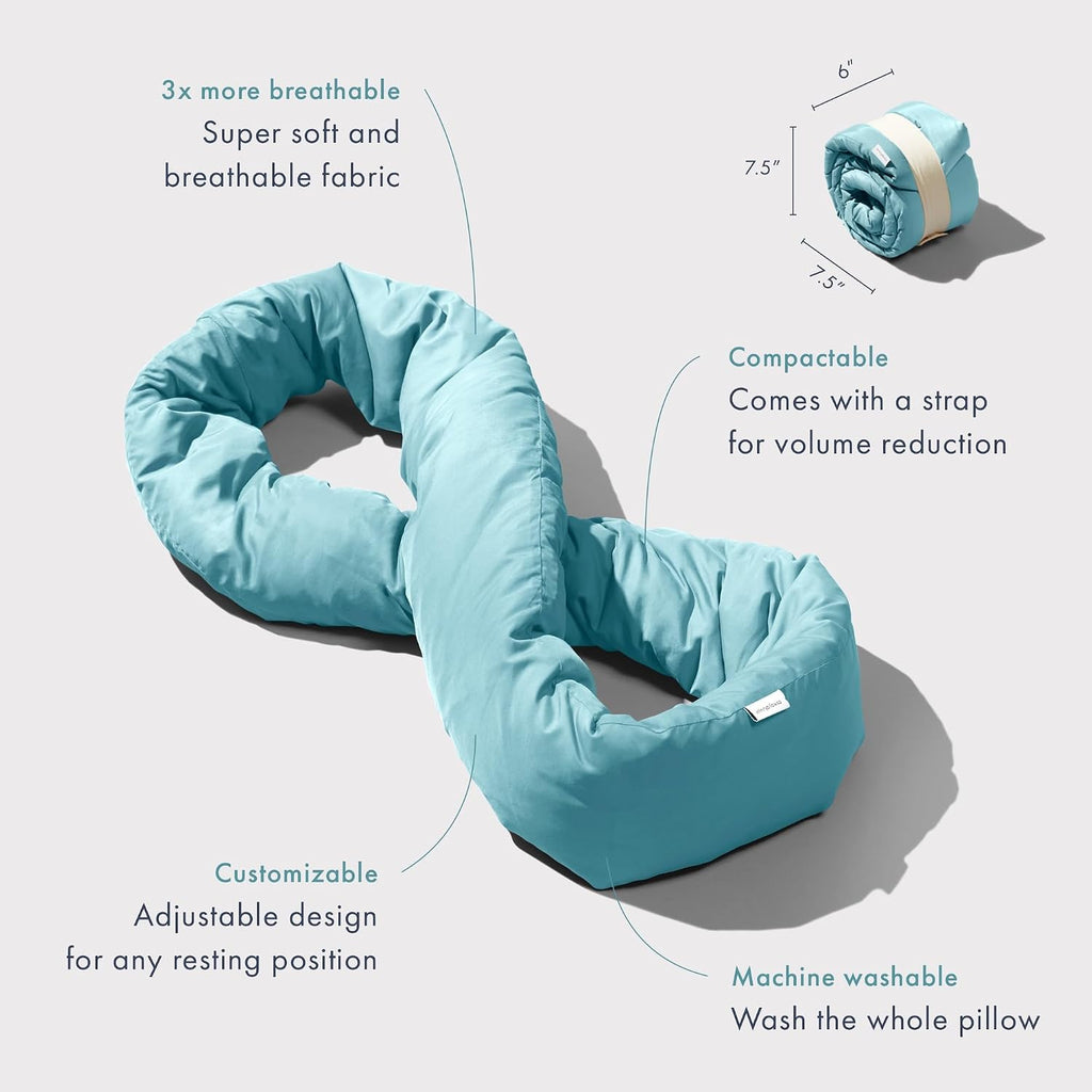 Huzi Infinity Pillow - Travel Neck Pillow - Versatile Soft 360 Support Scarf - Machine Washable - Home Travel Flight Road Trips Airplane…