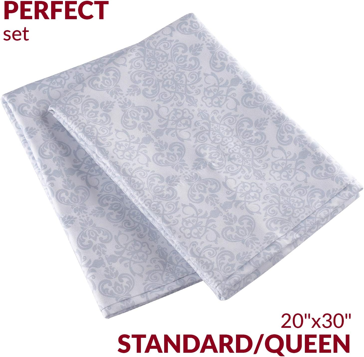 Mellanni Pillow Cases - Luxury, Extra Soft, Cooling Pillow Covers - 2 PC Iconic Collection Pillowcases - Envelope Closure (Standard/Queen 2…