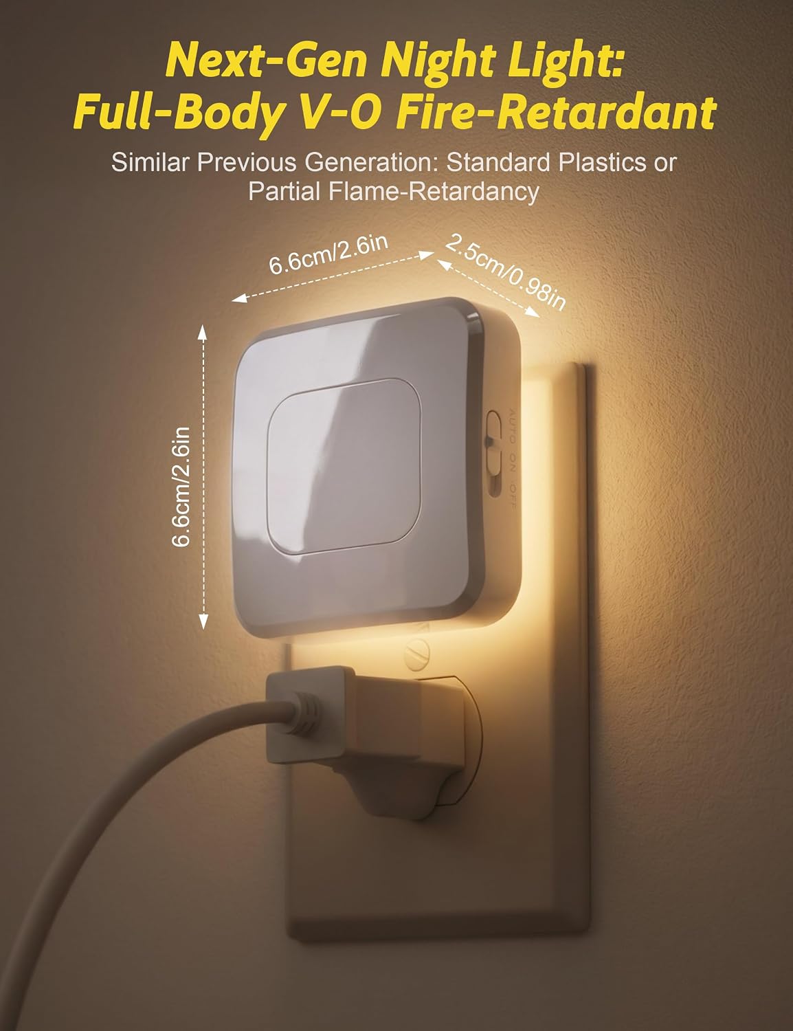 Sujeet Plug-in LED Night Light with Motion Sensor & Dusk to Dawn, 3 Color Temperatures (1800K/2700K/5700K), 5 Preset Brightness Levels…