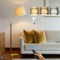 63" Wood Floor Lamp for Living Room Dimmable Standing Lamp with Remote & Foot Switch, 3 Color Temperatures Tall Lamp Mid Century Modern…