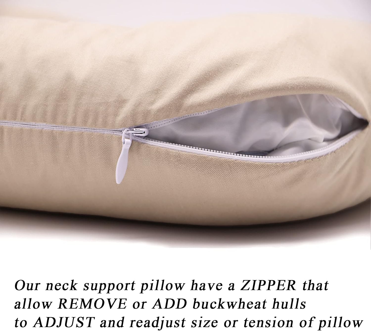 Edomi Buckwheat Neck Pillow for Sleeping U Shaped Pillow Cooling Travel Head Support Pillow for Neck Side Sleepers Buckwheat Hulls Conceale…