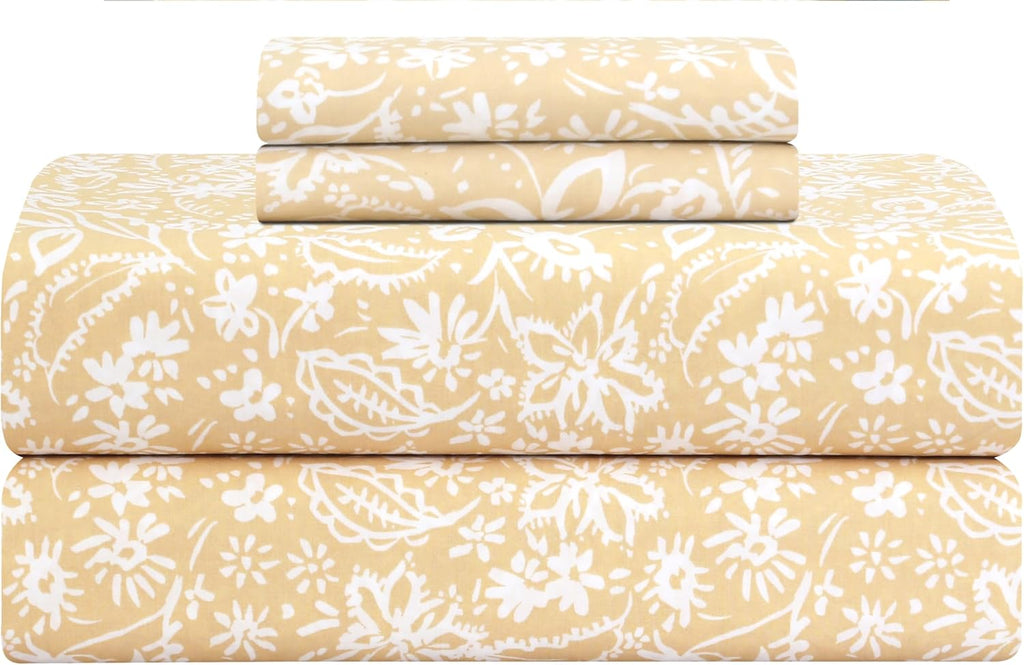 Featherstitchnewyork Feather & Stitch Softest 100% Cotton Sheets, 300 Thread Count Percale Weave Bedding, 16" Deep Pocket, Cooling Sheets,…