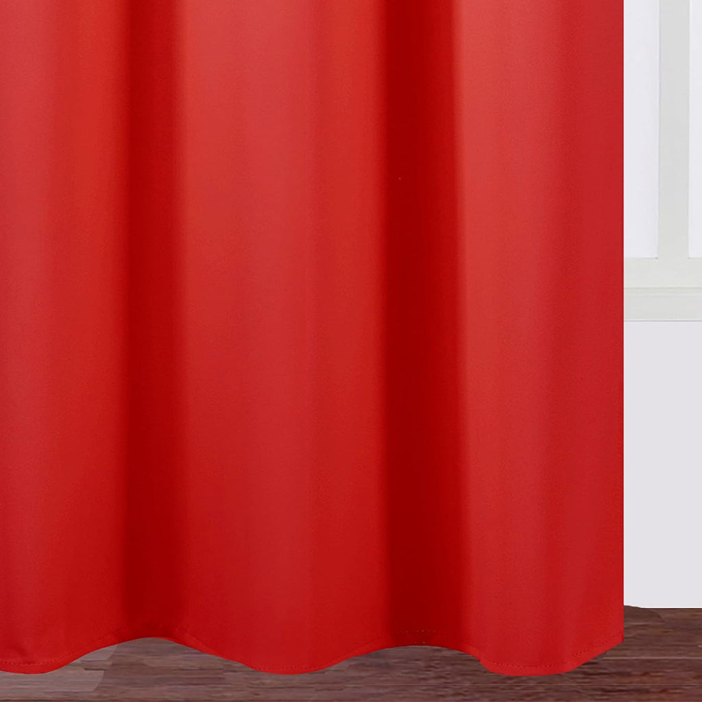 Lemomo Blackout Curtains 38 x 54 inch/Bright Red Curtains Set of 2 Panels/Thermal Insulated Room Darkening Bedroom Curtains 54 inch Red