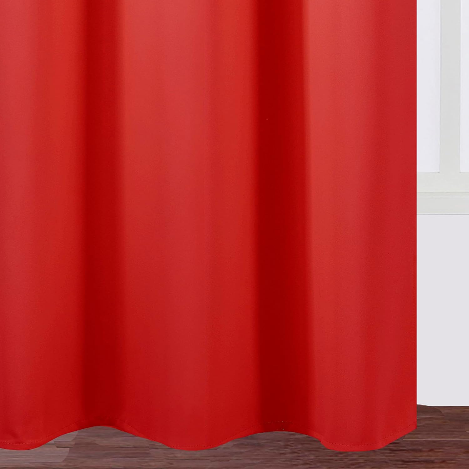 Lemomo Blackout Curtains 38 x 54 inch/Bright Red Curtains Set of 2 Panels/Thermal Insulated Room Darkening Bedroom Curtains 54 inch Red