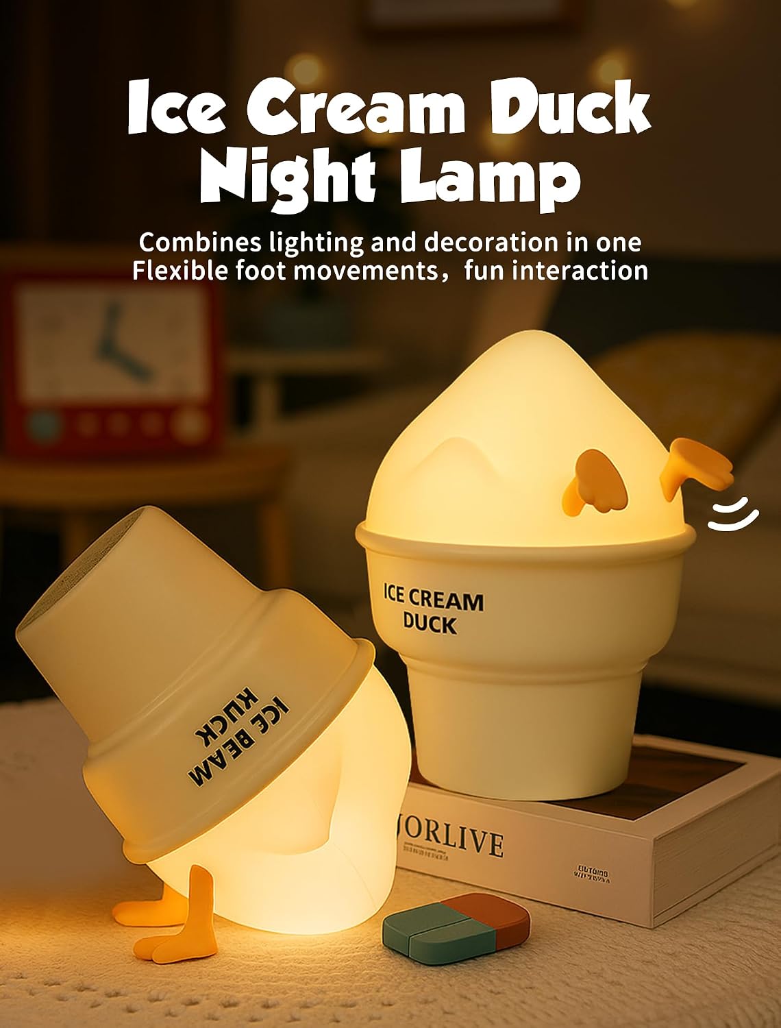 Tarinks Night Light for Kids, Rechargeable Bedside Touch Lamp, Portable Dimmable Nightlight, Cute Lamp Gifts for Baby, Teens, Adults, Table…