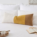KevinTextile Kevin Textile 14x36 Inch Long Lumbar Cover 1 Pack Three-Colour Patchwork Soft Textured Waterproof Rectangle Cushion Elegant Ac…