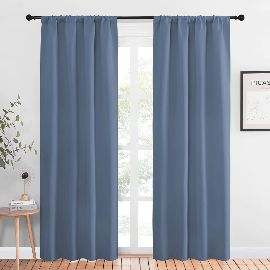 NICETOWN Blackout Curtains for Living Curtains, Window Treatment Curtains & Drapes 84 inches Long, Thermal Insulated Privacy Draperies…