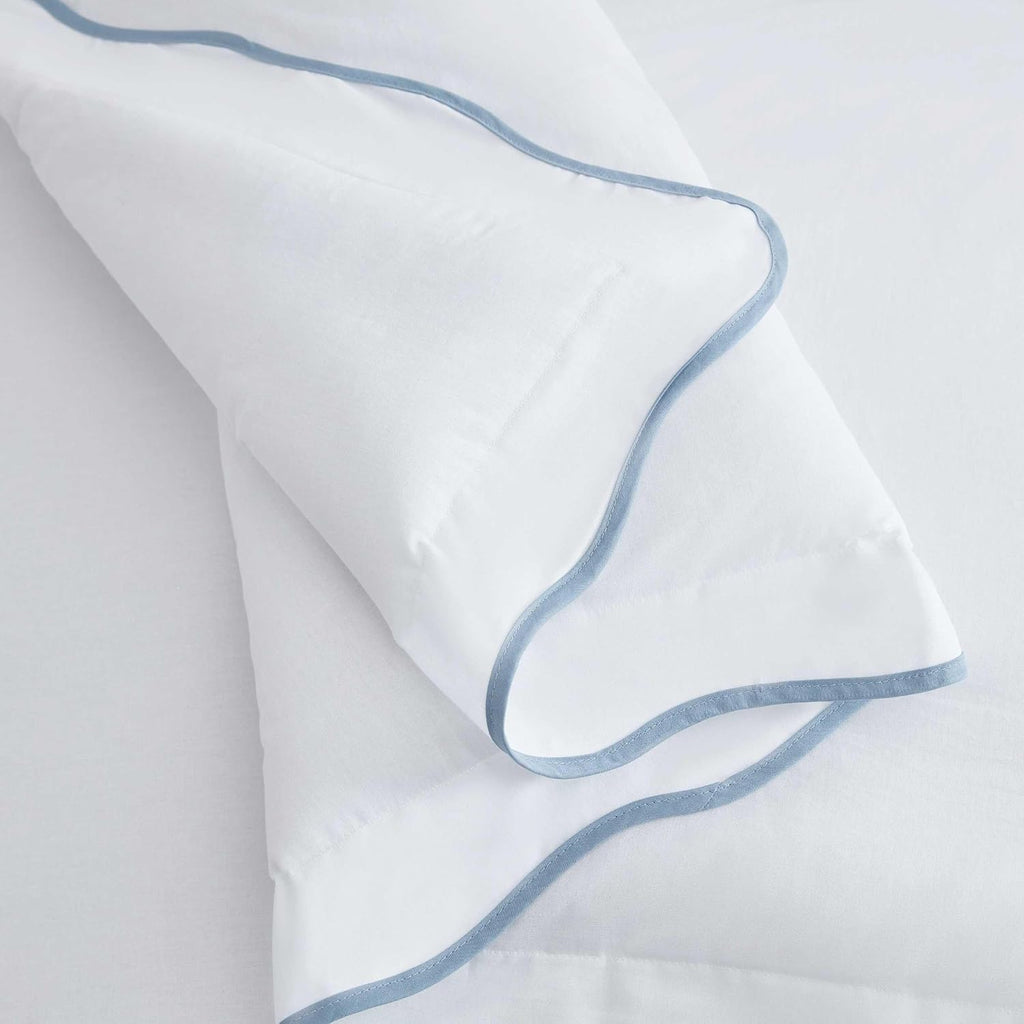 MarthaStewart Martha Stewart - Queen Duvet Cover Set, Crisp & Smooth Bedding with a Cotton Percale Lightweight Feel, Reversible 3 Piece Bed…