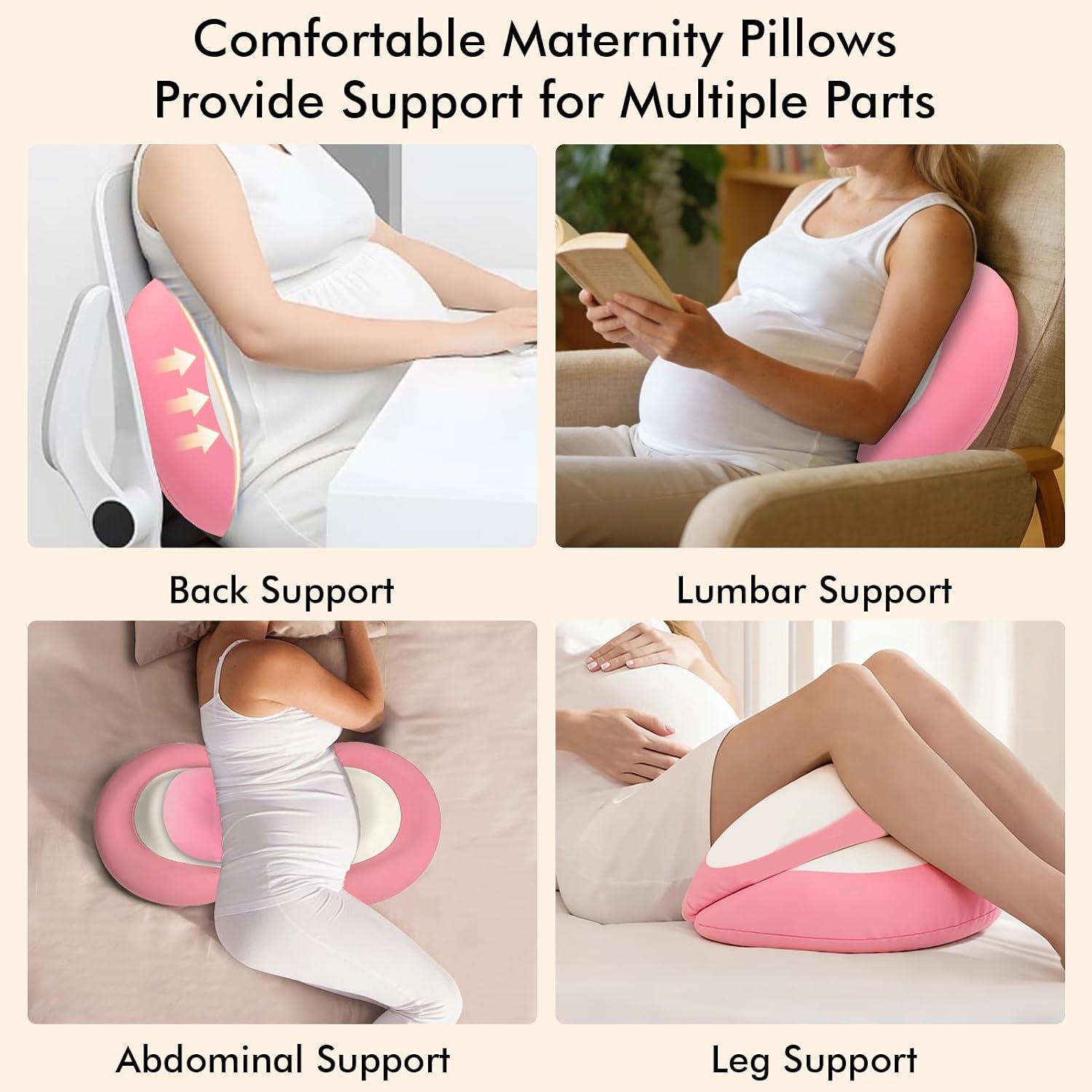 Pregnancy Pillows for Sleeping, Memory Foam W Shaped Maternity Pillow for Pregnant Women, Adjustable Travel Pregnancy Wedge Pillow with…