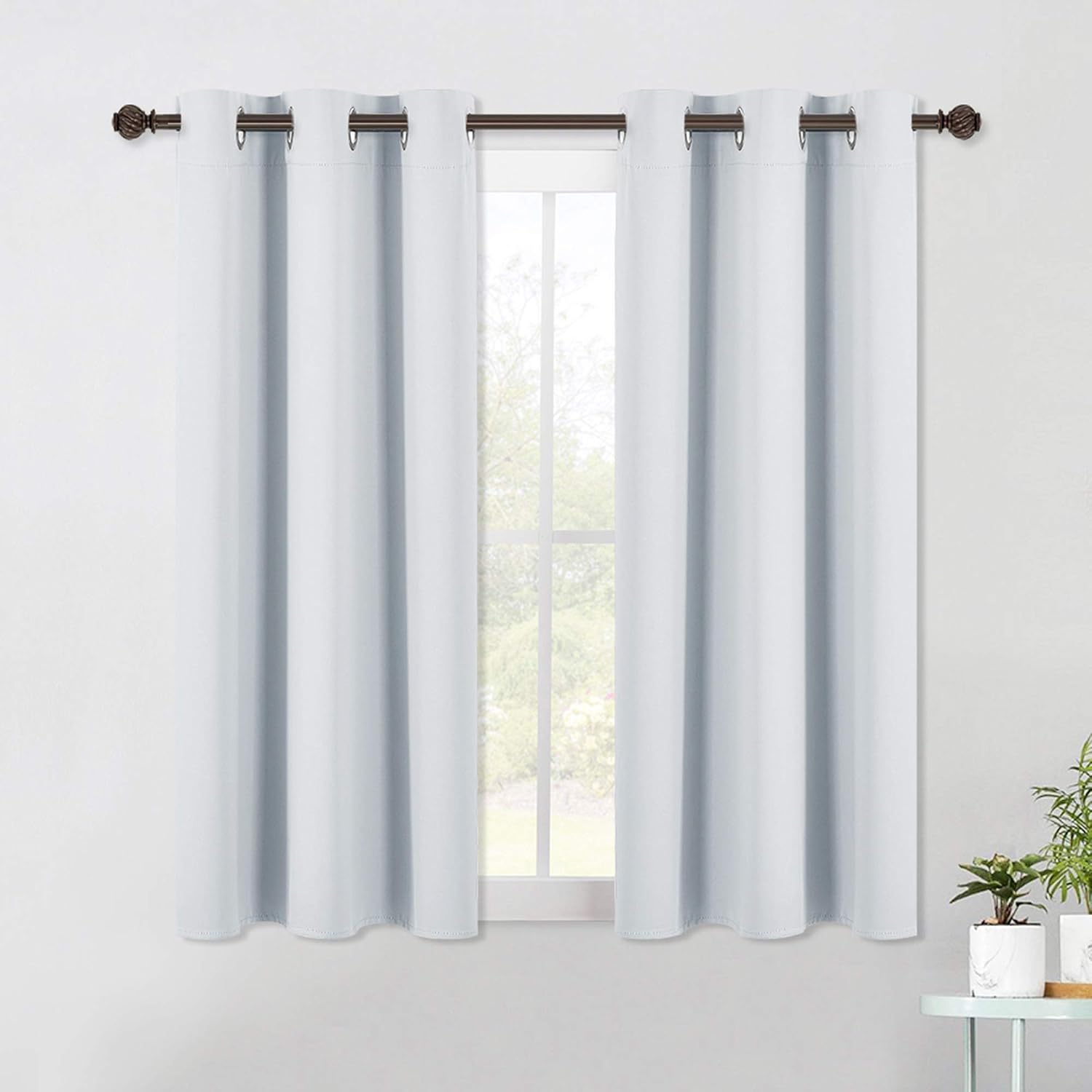 Nicetown Room Darkening Curtain Panels for Bedroom -easy maintenance Solid Thermal Insulated Grommet Room Darkening Draperies/Drapes (2…