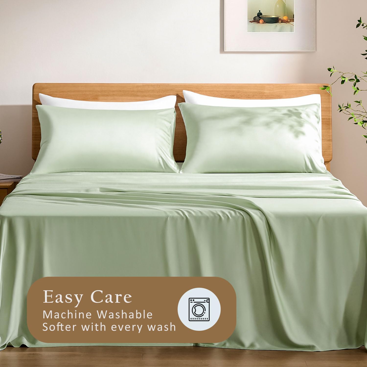 TOSMO Luxury Cooling Pillowcase Set of 2 | FSC® Certified | Viscose from Organically Grown Bamboo | Breathable Silky Soft Pillowcases…