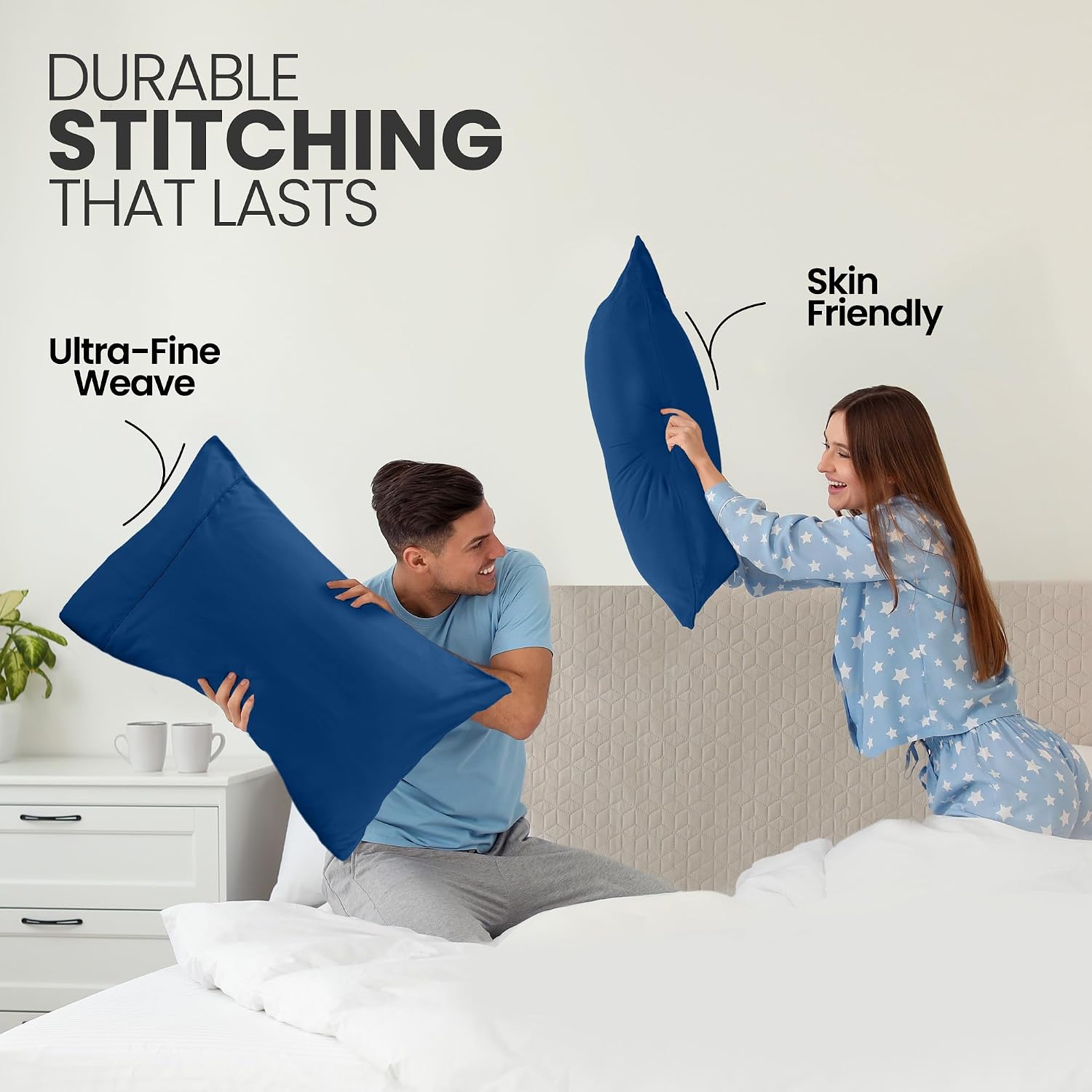 Utopiabedding Utopia Bedding Queen Pillow Cases - 2 Pack - Envelope Closure - Soft Brushed Microfiber Fabric - Shrinkage and Fade Resistant…