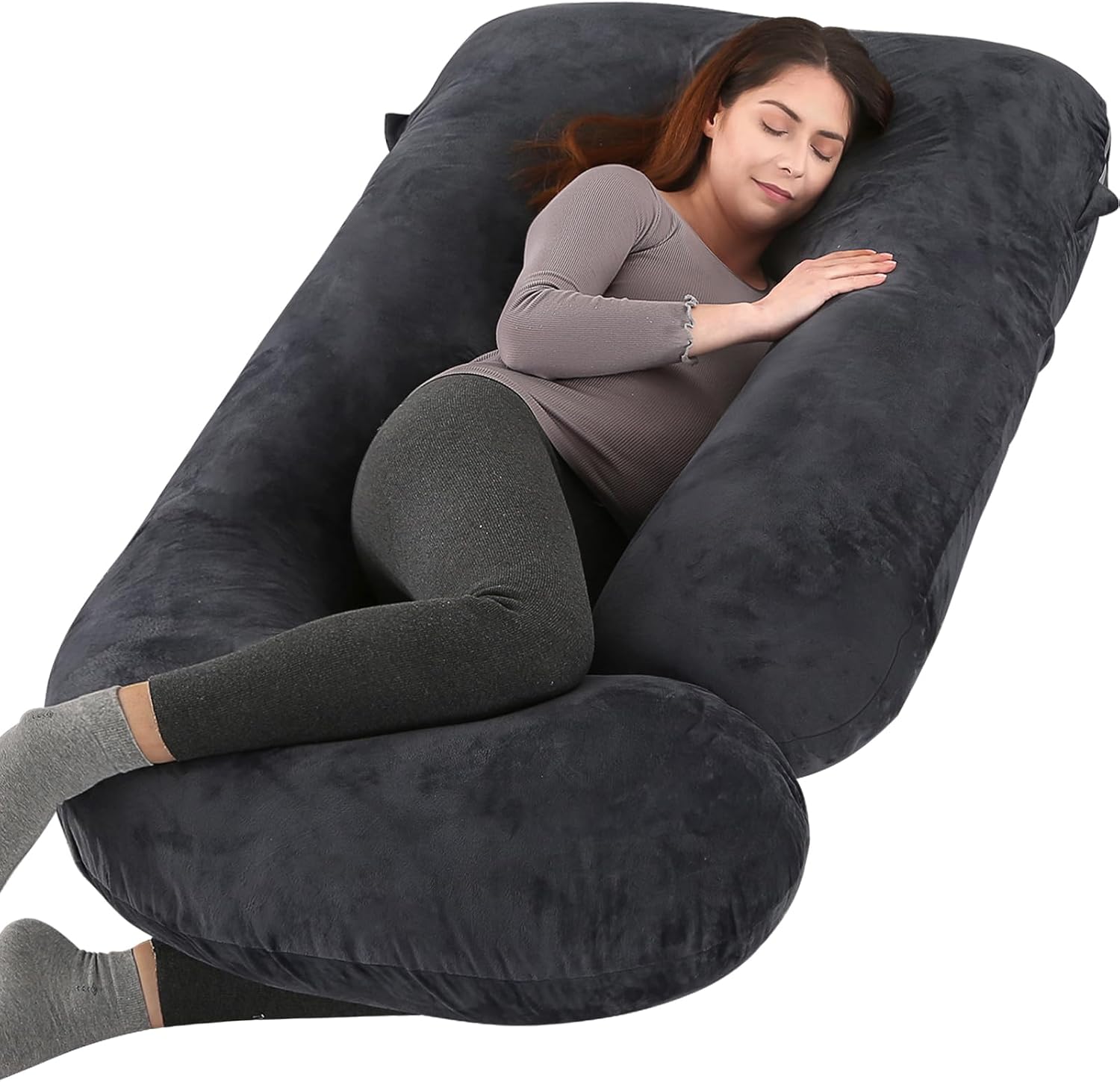 Battop Pregnancy Pillows for Sleeping, Full Body Maternity Pillow for Side Sleeping, Support for Back, Legs, Belly, HIPS, 57 Inch Pregnancy…