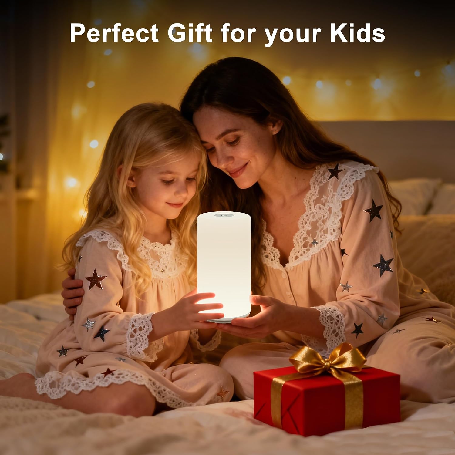 Touch Bedside Table Lamp, [RGB Mode] 3 Way Dimmable Warm White Lights for Bedroom, Multi-Color Smart Nightstand Lamp Desktop LED Lamp for…