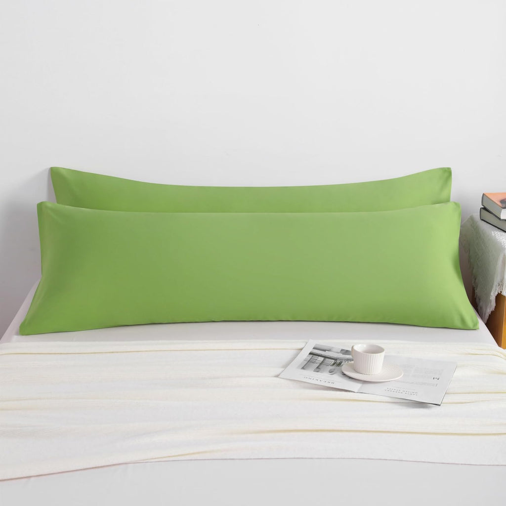 Ntbay Body Pillow Cases Set of 2, 2 Pack Brushed Microfiber 20x54 Pillow Cases, Soft, Wrinkle, Fade, Stain Resistant Sage Green Pillow Case…