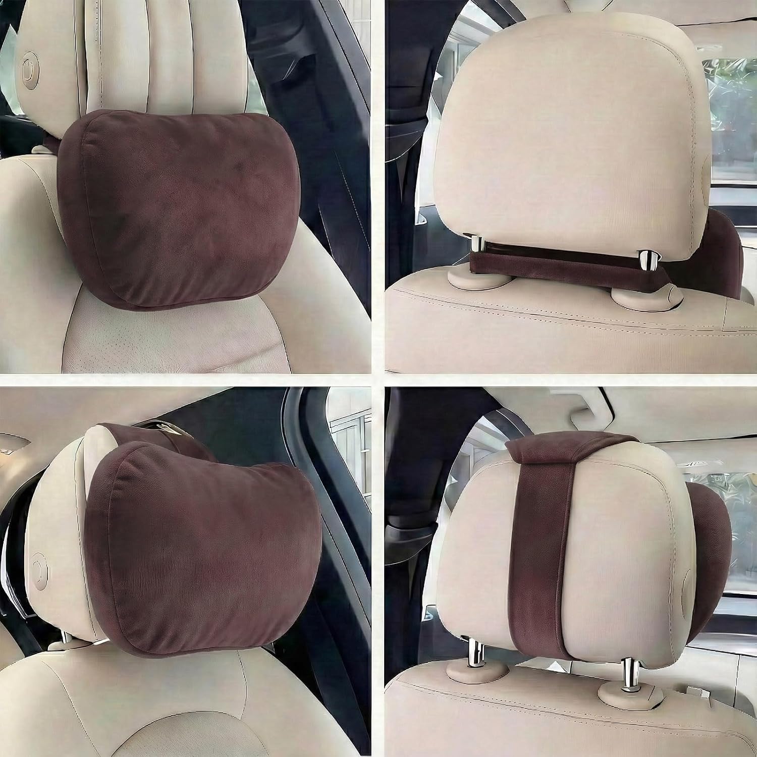 WELBRIT 2PCS Car Pillow for Car Neck Pillow for Driving Seat Neck Support Soft Cushion Back Support Head-Rests for Vehicle Sleeping…