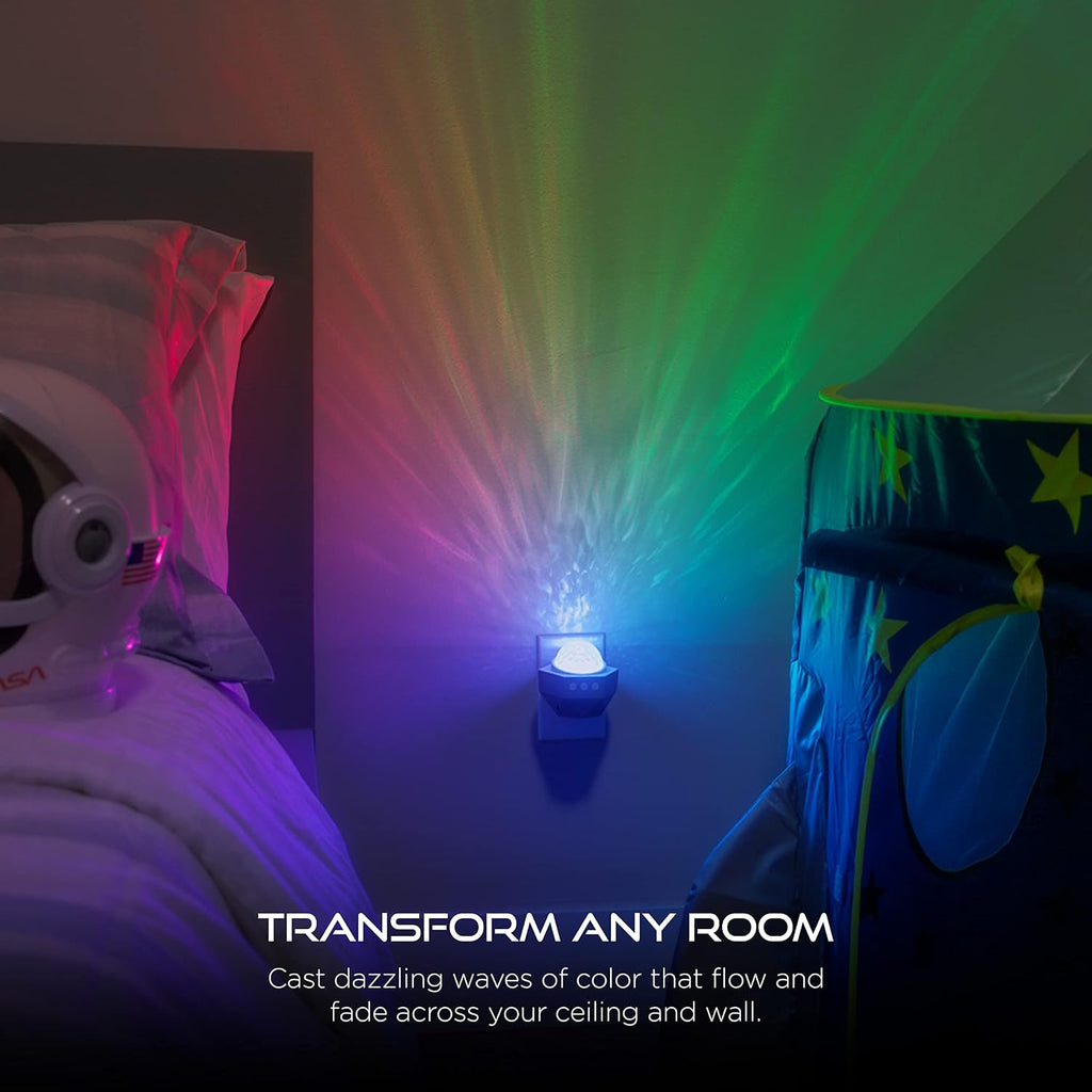 Enbrighten Galaxy Projector Plug in Night Light for Kids LED Lights for Bedroom Space Nightlight Aurora Playroom Game Room Lighting 70334-T1