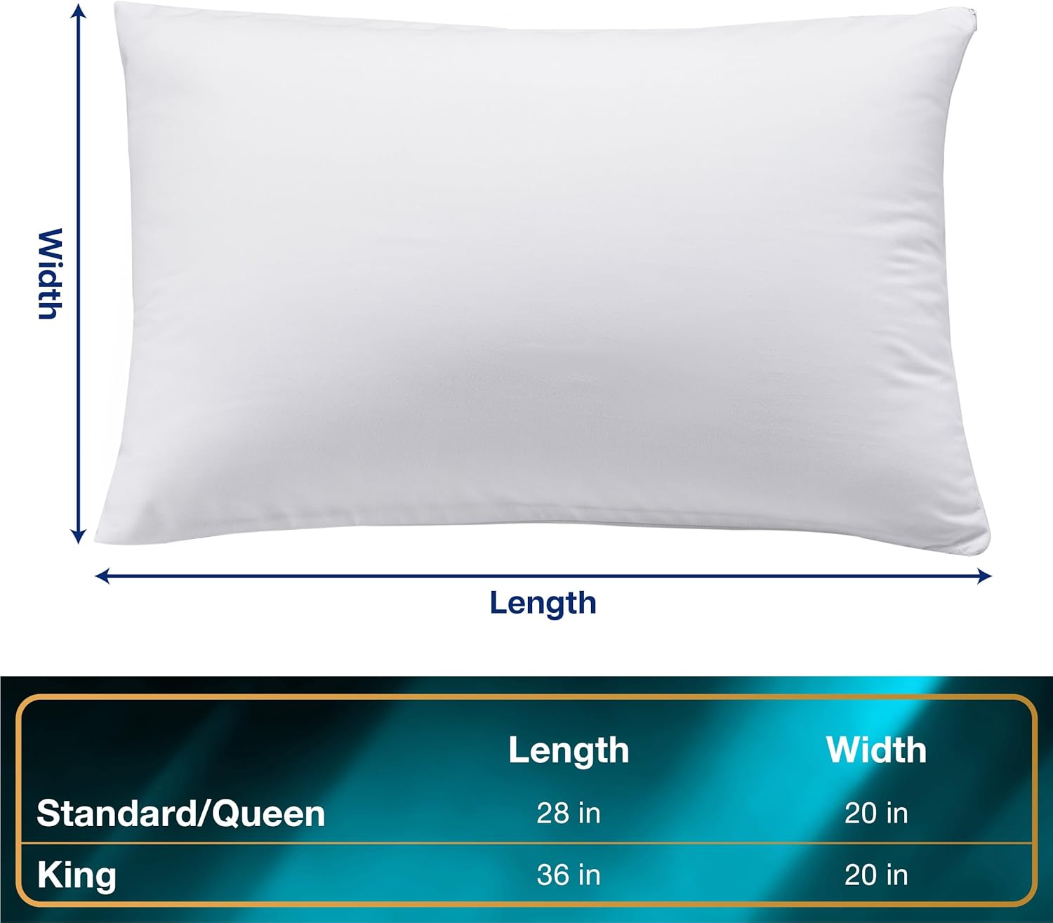 All-in-One Cool Chill Standard Size Pillow Protectors with Zipper, Set of 2 Soft Cooling Pillow Cases for Hot Sleepers, 20" x 28", White