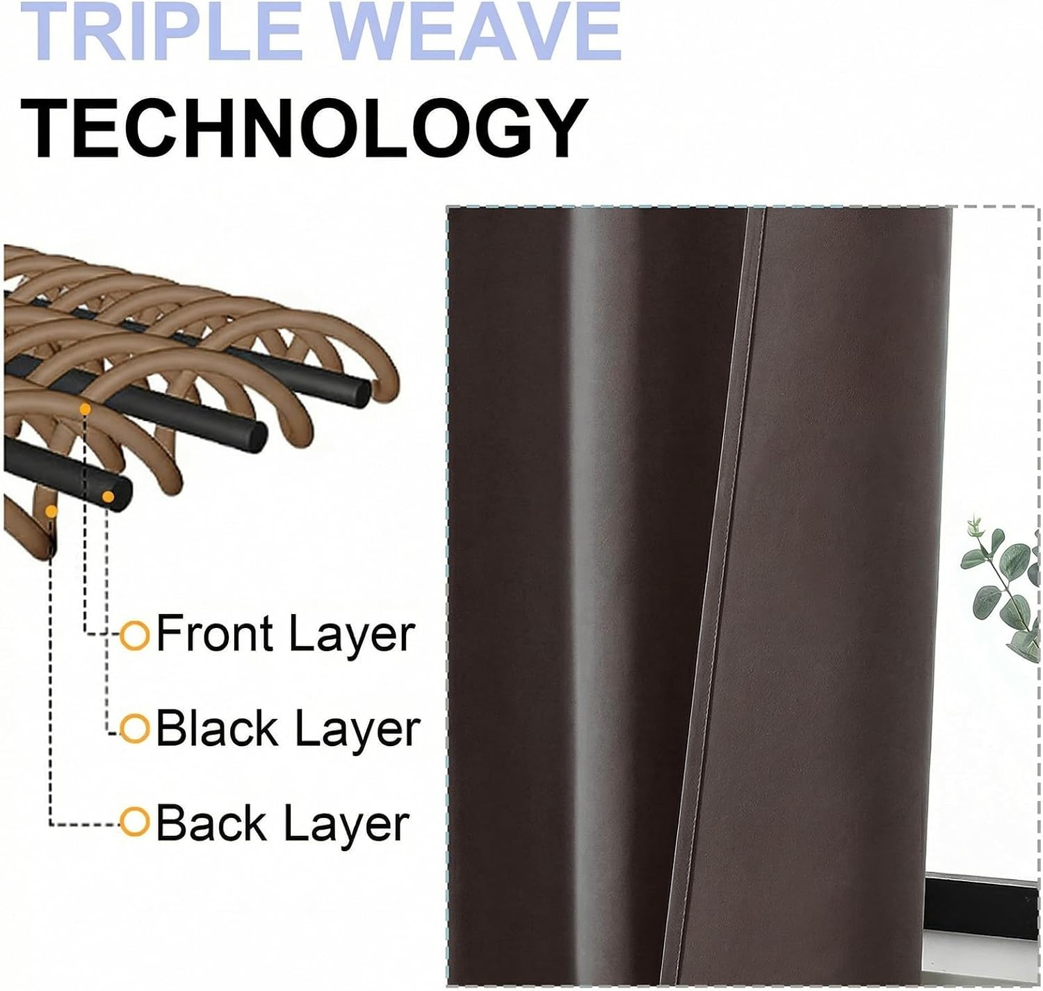 Simplebrand Chocolate Blackout Curtains for Bedroom 96 Inches Long 2 Panels, Solid Thermal Insulated, Energy Saving Living Room Window Trea…