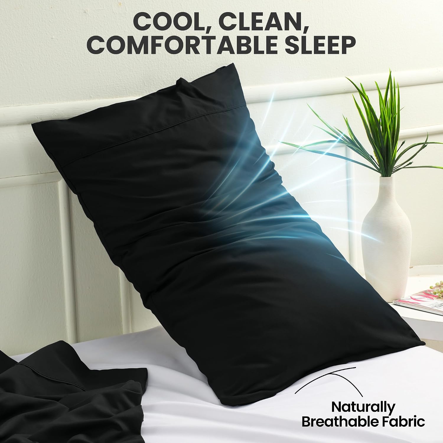 Utopiabedding Utopia Bedding Standard Pillow Cases - 2 Pack - Envelope Closure - Soft Brushed Microfiber Fabric - Shrinkage and Fade Resist…
