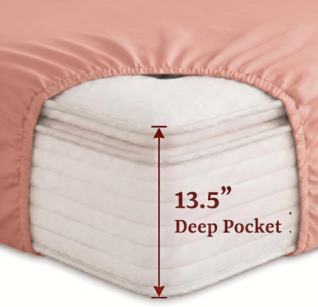 Perupima Peru Pima 415 Thread Count Percal Full Sheet Set - 100% Peruvian Pima Cotton, 4 Piece (Flat, Fitted, 2 Pillowcases) - Cooling, Cri…