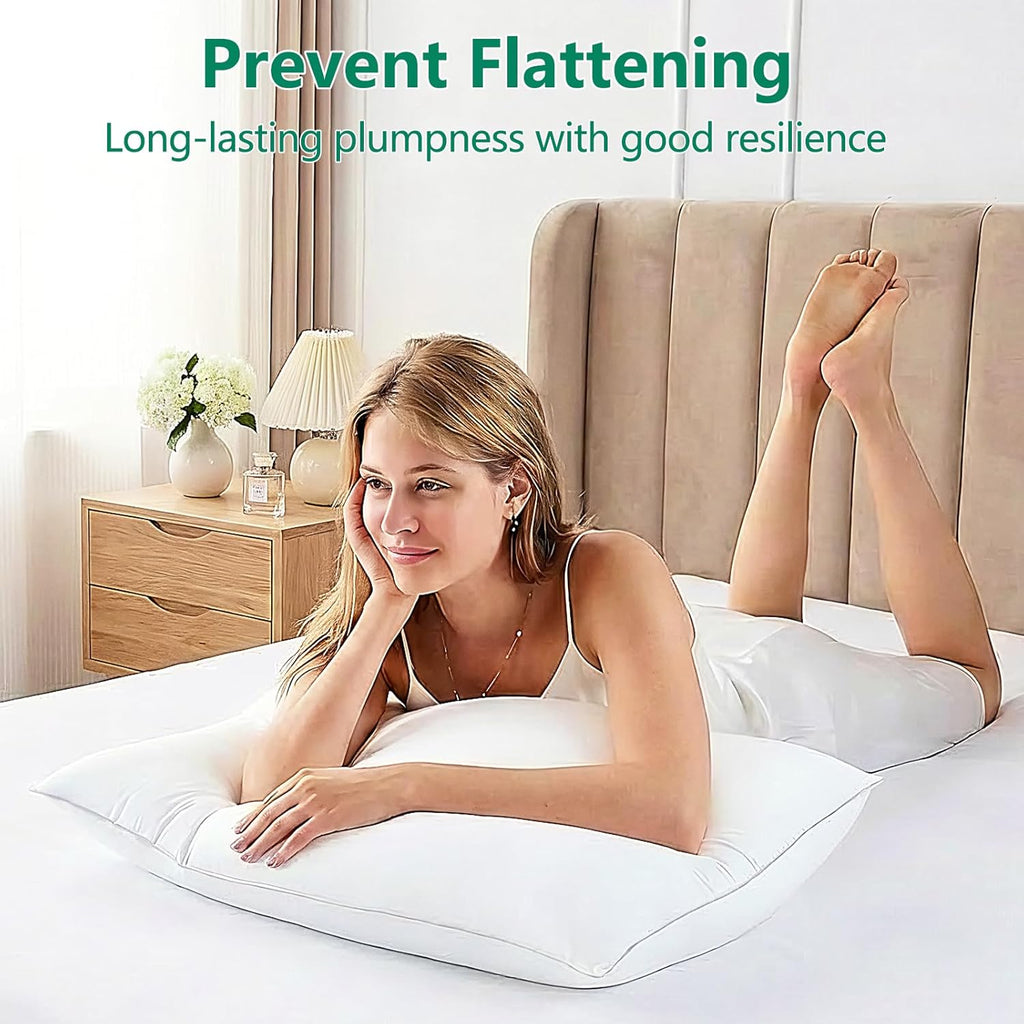 HIMEET Pillows Standard Size Set of 4, Luxury Fluffy Bed Pillows for Sleeping 4 Pack, Soft and Supportive Bed Pillow with Down Alter…