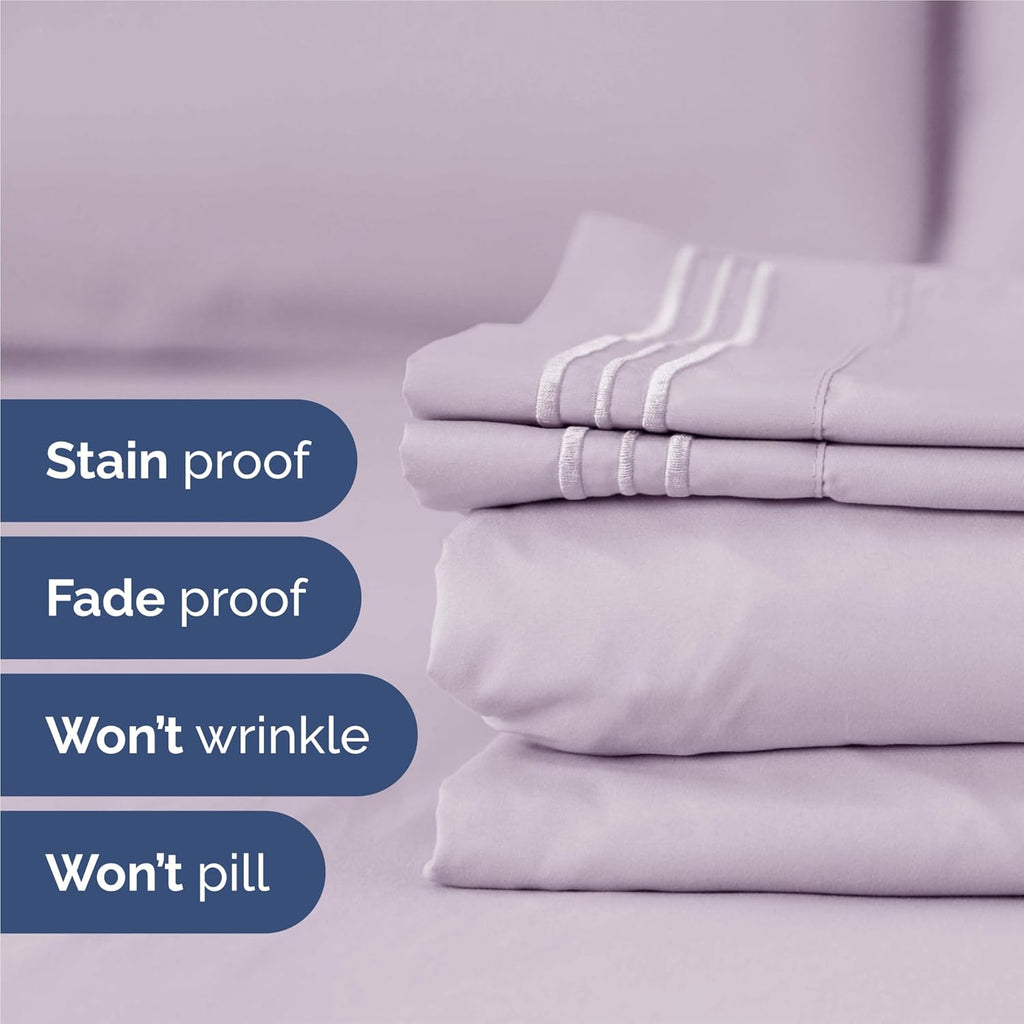 King Size 4 Piece Sheet Set - Comfy Breathable & Cooling Sheets - Hotel Luxury Bed Sheets for Women & Men - Deep Pockets, Easy-Fit, Soft…
