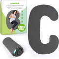 COSMOPLUS C Shaped Full Body Pillow Case Cover for Maternity, Stretchy Cool Breathable Jersey Fabric, Provides Sleep and Pregnancy…