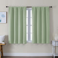 Simplebrand Ava Light Green Short Blackout Curtains for Bedroom 45 Inches Long 2 Panels Set, Solid Thermal Insulated, Energy Saving Window…